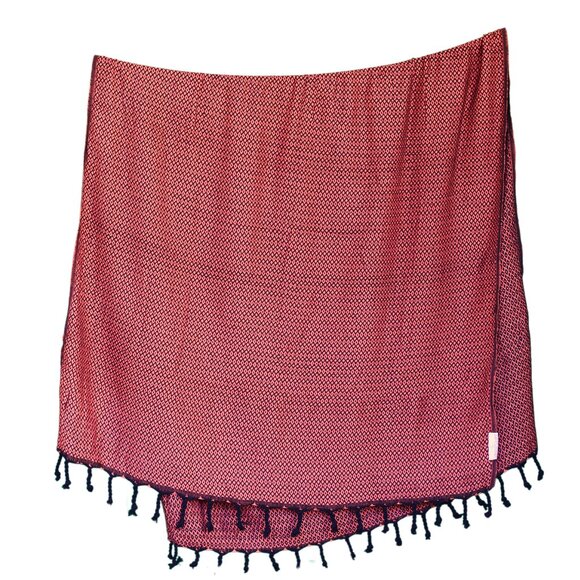 Salt Rag Beach Towel - "Orange Barnacle Rag" [Sand Free Turkish Beach Towel] - Picture 4 of 6